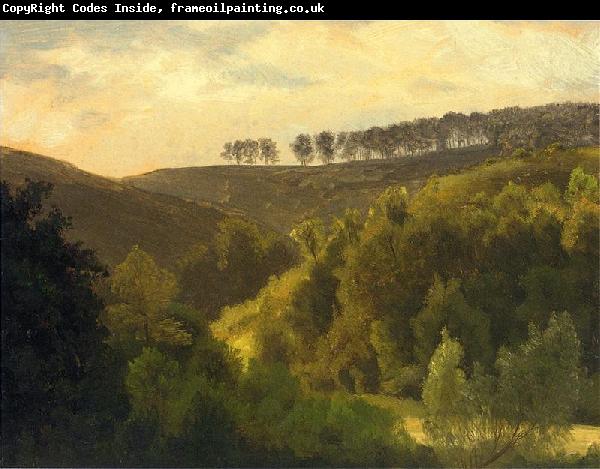 Albert Bierstadt Sunrise over Forest and Grove